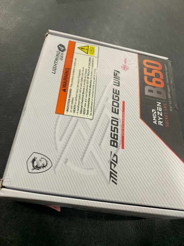 Photo 1 of MSI MPG B650I Edge WiFi Gaming Motherboard (AMD Ryzen 9000/8000/7000 Series Processors, AM5, DDR5, PCIe 4.0, M.2, SATA 6Gb/s, USB 3.2 Gen 2, HDMI, Wi-Fi 6E, Bluetooth 5.3, 2.5Gbps LAN, Mini-ITX)