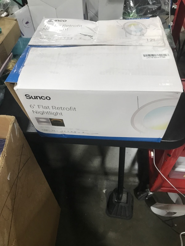Photo 1 of Sunco 12 Pack 6 Inch LED Recessed Light, Can Lights for Ceiling, Flat with Nightlight, 1200 Lumens, Selectable CCT 2700K/3000K/4000K/5000K/6000K, Dimmable, 13W UL