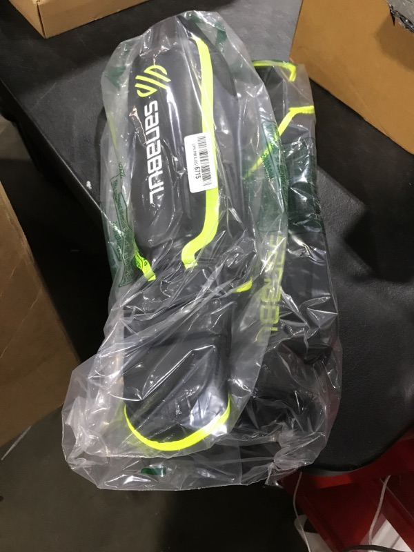 Photo 1 of Sanabul Essential Hybrid Sleeve Kickboxing Shin Guards for MMA Shin Guards Muay Thai Shinguards - Green, X-Small