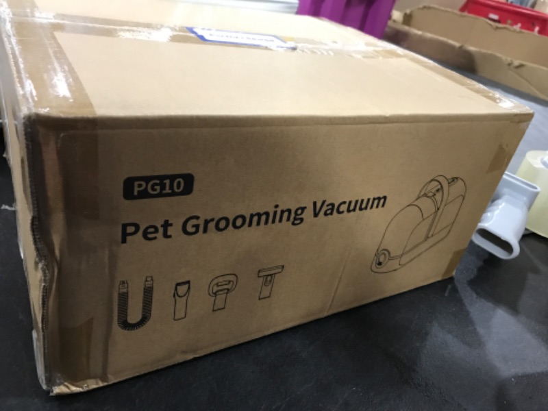 Photo 1 of ubrobo Dog Grooming Vacuum, Dog Grooming Kit with Pet Clippers, 12,000Pa Pet Hair Grooming Vacuum for Dogs, Vacuum Brush for Shedding Grooming, Low Noise Home Cleaning Tool in 1, PG10