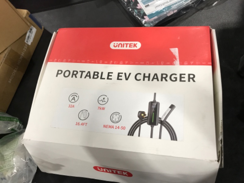 Photo 1 of Unitek Portable Tesla Wall Charger -Level 1 & 2 EV Charger for All Tesla, 32Amp 7KW 240V Mobile Charger Connector for Tesla, EV Charging Station for Tesla, Tesla Home Charger for ModelY/3/S/X