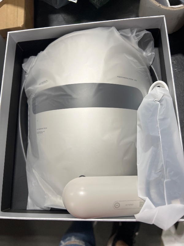 Photo 1 of AMIRO Spectra 5-in-1 Light Therapy Face Mask, Contour With Blue, Red, Green, Yellow, and Infrared Light, 3 Modes for Oily, Acne-Prone, and Sagging Skin, Skincare for Face, Silver