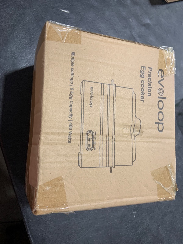 Photo 1 of Evoloop Rapid Egg Cooker Electric 6 Eggs Capacity, Soft, Medium, Hard Boiled, Poacher, Omelet Maker Egg Poacher With Auto Shut-Off, BPA Free