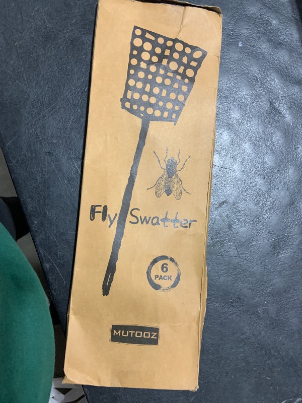 Photo 1 of MUTOOZ Fly Swatters Multi Pack - Fly Swatter Plastic with Heavy Duty Thick Grip, Black 6 Pack