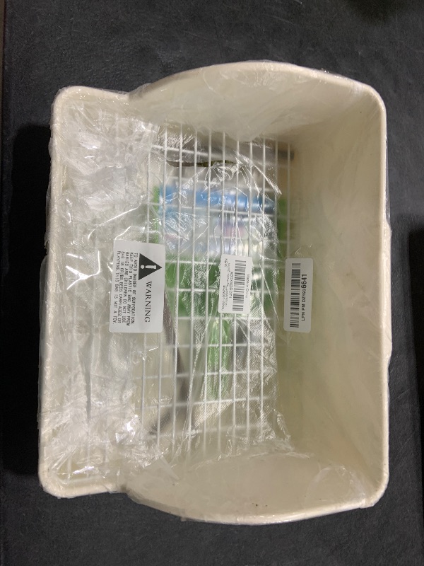 Photo 1 of Muyg Rabbit ter Box Toilet,Bunny Plastic Square Cage Toilet with Grate Rabbits Corner Litter Bedding Small Animal Pet Bunny Box Potty Trainer Pet Pan for Guinea Pig,Ferret,Chinchilla(White)