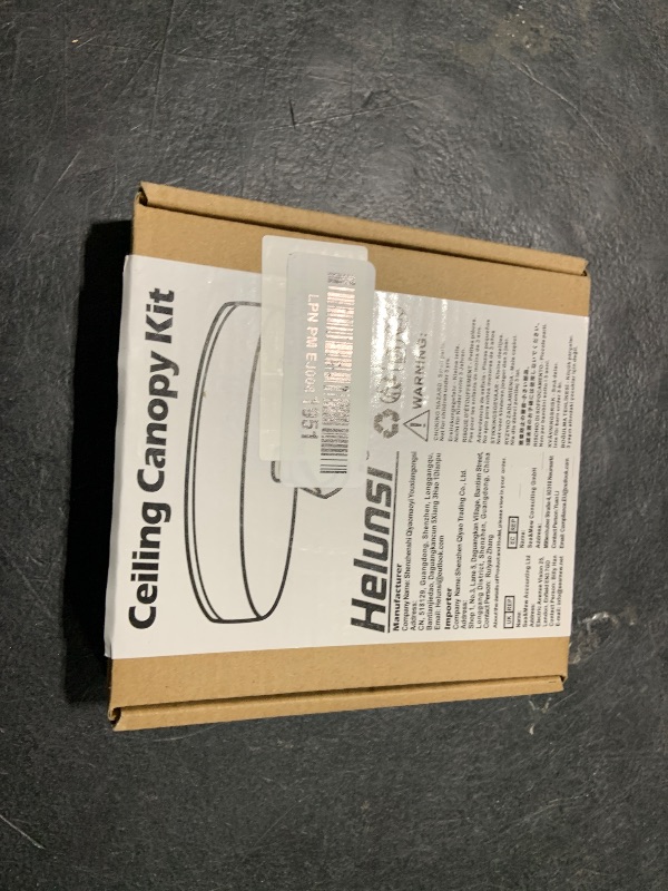Photo 1 of Helunsi Ceiling Canopy Kit, White Chandelier Pendant Light Canopy Kit, 4-3/4 Inch Ceiling Light Cover Plate with DIY Lamp Hook, Hanging Lamp Fixture Plate Base - Rated 20lbs