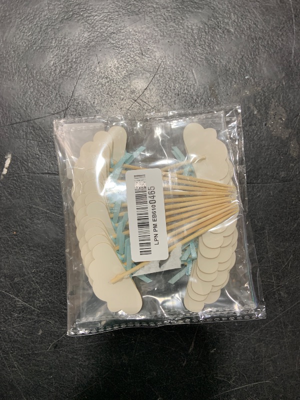 Photo 1 of 24 Pack White Cloud Cupcake Toppers Kids' Birthday Party Decors - by Giuffi