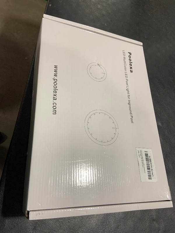 Photo 1 of Poolexa 10 Inch LED Multicolor Inground Pool Light – Stainless Steel Housing, 50ft Cord, RGB Controller for Wet Niche