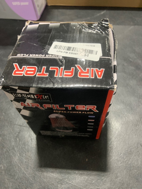 Photo 1 of Clamp-On Cold Air Intake Filter, High Performance, Washable Filter, Replacement Air Filter, Flange Diameter 3inch/76mm Black