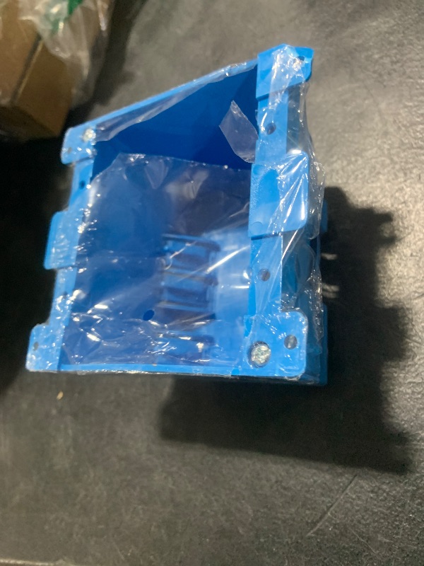 Photo 1 of XIUTE 2-Gang PVC Old Work Retrofit Standard Switch/Outlet Wall Electrical Box,Non-Metallic 2 Gang Junction Box,Blue 25 cu. Inches,ETL Listed,1PCS