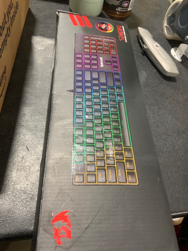 Photo 1 of Redragon Mechanical Gaming Keyboard Wired, 11 Programmable Backlit Modes, Hot-Swappable Red Switch, Anti-Ghosting, Double-Shot PBT Keycaps, Light Up Keyboard for PC Mac