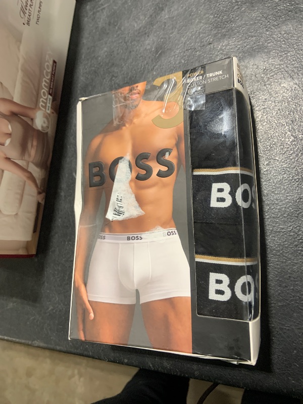 Photo 1 of BOSS HUGO BOSS Men's 3-Pack Stretch Cotton Regular Fit Trunks, Black, Medium