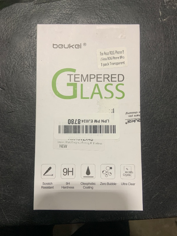 Photo 1 of beukei (3 Pack) Designed for Asus ROG Phone 8Pro / Asus ROG Phone 8 Screen Protector Tempered Glass,Touch Sensitive,Case Friendly, 9H Hardness