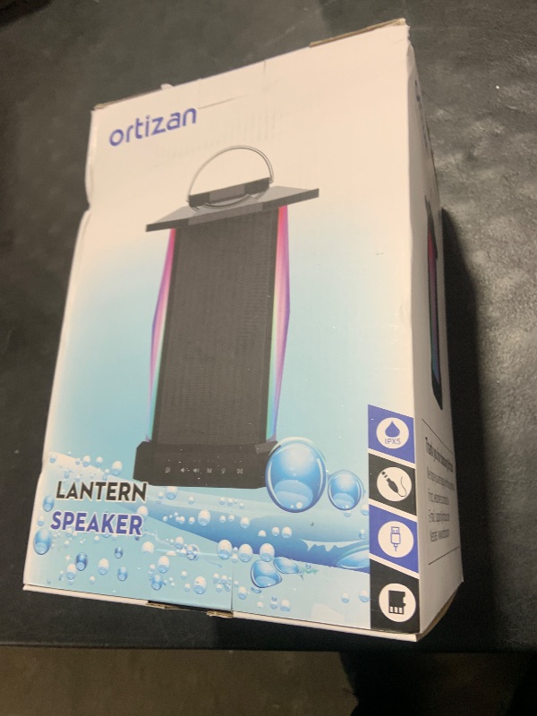 Photo 1 of Ortizan Outdoor Speaker, Bluetooth Speaker with Lights, 50W Stereo Sound, IPX5 Waterproof, 24H Playtime, Sync up to 100 Wireless Speakers, Portable for Outdoors/Patio/Porch, Tech Gadgets, Gift for Men