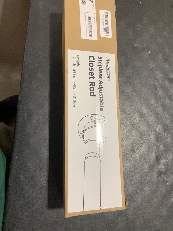 Photo 1 of Closet Rods for Hanging Clothes, 17 to 84 Inches Stepless Adjustable Metal Closet Rod, 1.3 Inches Heavy Duty Clothes Hanging Rod for Closet Wardrobes Laundry RV