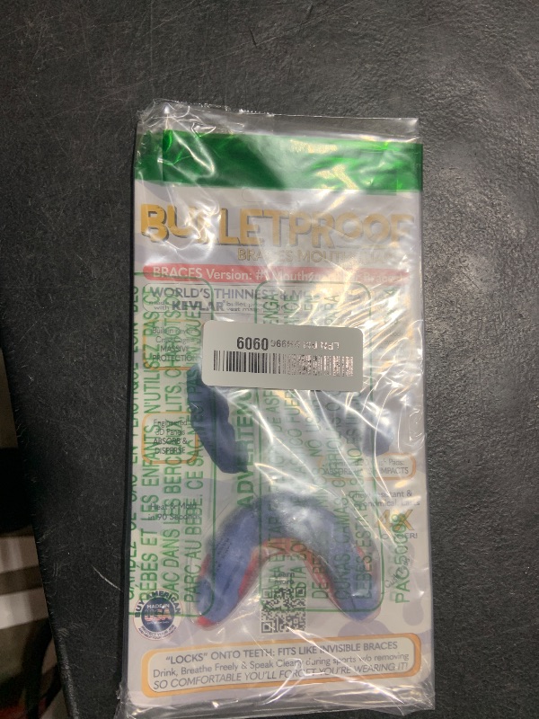 Photo 1 of Braces Mouthguard, BulletProof: World’s Thinnest & Strongest Sports Mouth Guard for Braces! Football Basketball Hockey Lacrosse Rugby BJJ MMA Boxing & Sleeping Mouthpiece. Adult Youth Kids Mouth Piece