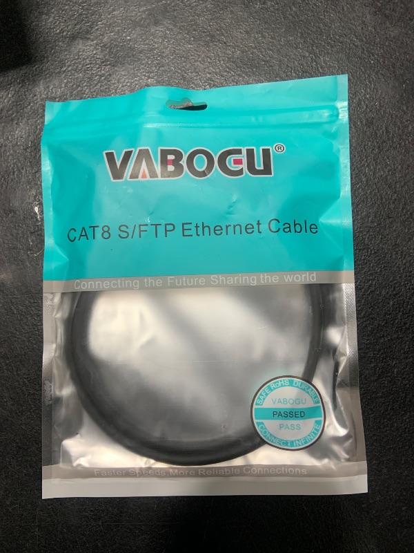 Photo 1 of Vabogu Cat 8 Ethernet Cable, 3ft Heavy Duty High Speed Internet Network Cable, 26AWG, 2000Mhz 40Gbps with Gold Plated RJ45 Connectors, Shielded for Indoor & Outdoor Use