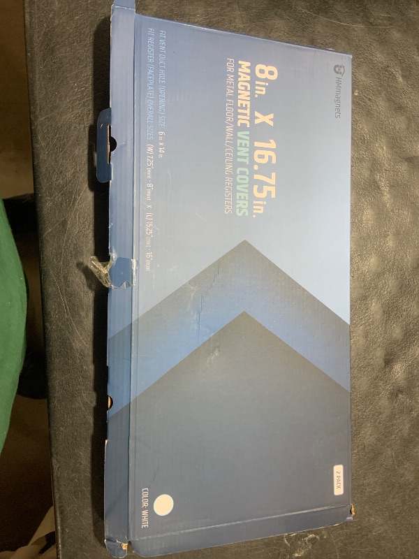 Photo 1 of Powerful Magnetic Vent Covers (2-Pack) That Will Never Fall Off (Upgraded Design) - for Sealing Floor/Wall/Ceiling Registers of Width 7.25" to 8", Length 15.25" to 16" | Vent Not Included | White