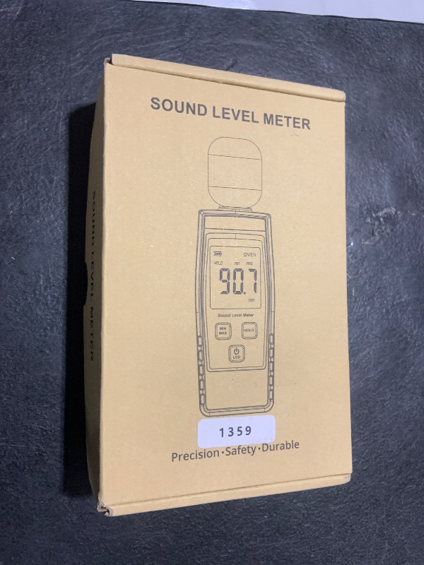 Photo 1 of XRCLIF Decibel Meter Digital Sound Level Meter 30~130 dB, Hand-held Sound Noise Meter with Backlight Alarm, Digital Noise Meter Decibel Monitoring Tester, MAX/MIN, Data Hold