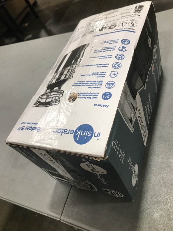 Photo 1 of InSinkErator Badger 5XP Garbage Disposal with Power Cord, Standard Series 3/4 HP Continuous Feed Food Waste Disposer, Badger 5XP W/C