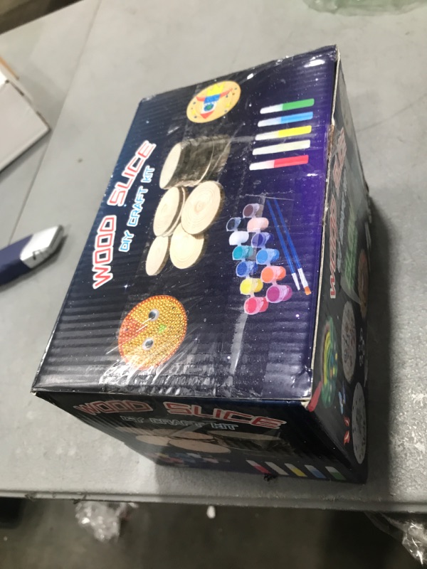 Photo 1 of KIRKOTOY Wooden Crafts Kit for Kids-Glow in The Dark-Arts & Crafts Gifts for Boys Girls Age 6-12, 24 Wood Slices with Painting Craft Activities Kits, Creative Art Toys for 6 7 8 9 10 11 12 Year Old
