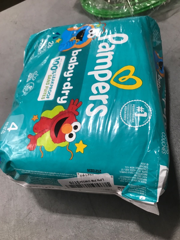 Photo 1 of Pampers Diapers - Baby Dry - Size 4, 28 Count, Absorbent Disposable Infant Diaper (Packaging May Vary)