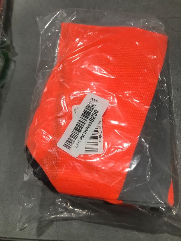 Photo 1 of 4Pcs Traffic Cone Costume Halloween Construction Orange Traffic Cone Hat Reflective Vest with Glove and Sock for Men Women Adult Party Costume