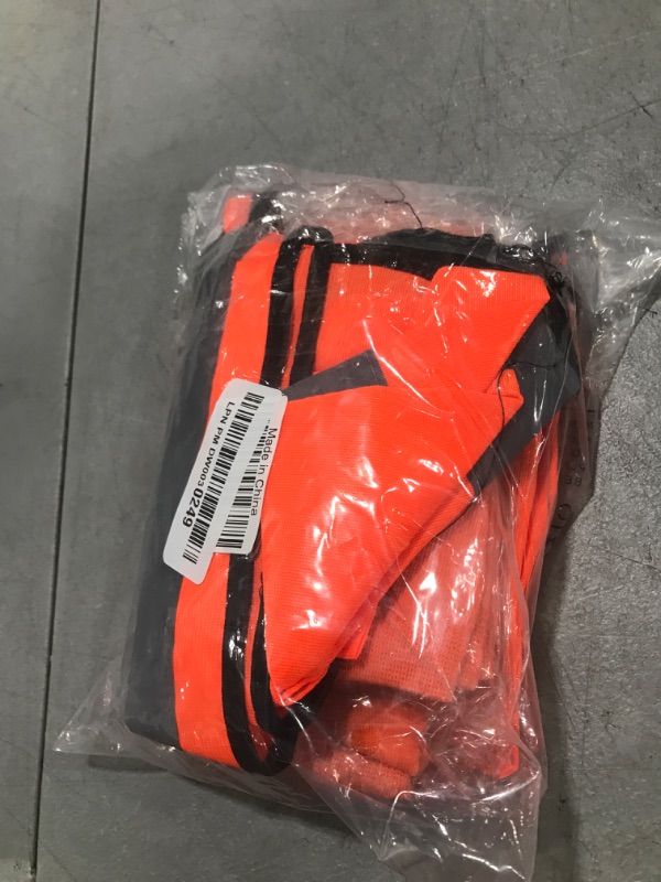 Photo 1 of 4Pcs Traffic Cone Costume Halloween Construction Orange Traffic Cone Hat Reflective Vest with Glove and Sock for Men Women Adult Party Costume