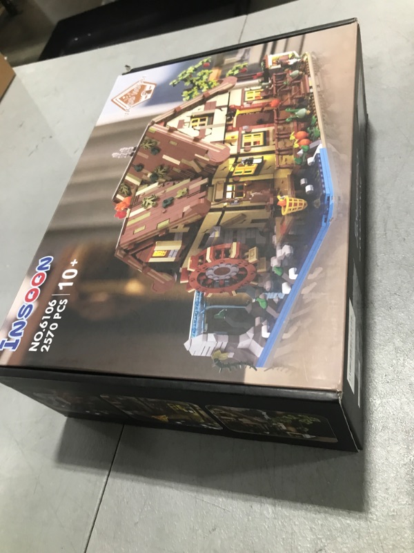Photo 1 of INSOON Wood Cabin Building Set with LED Light, 2570 PCS Wooden Forest House Mini Building Block Toy with Waterwheel Pond Animals, Big House Construction Model for Adults Teens Kids Boys Girls 10-12+