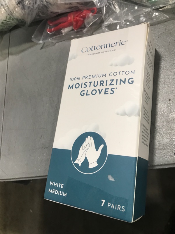 Photo 1 of Cottonnerie Cotton Gloves for Dry Hands Sleeping, Moisturizing Gloves Overnight, Hand Moisturizer Gloves, Moisture Gloves for Dry Hands Overnight, Sleeping Gloves, Eczema Gloves, Medium 7 Pair