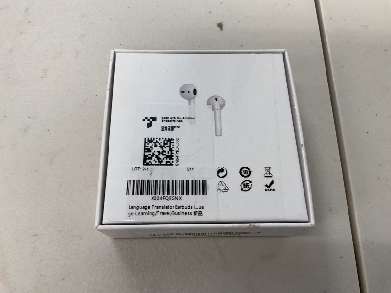 Photo 1 of Ai Translation Earbuds Real Time 144 Languages & Accents Translator Earbuds with 8-Language Offline Translator Device Two Way, Auriculares de traducción for Language Learning Travel Business White