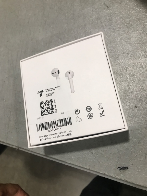 Photo 1 of Ai Translation Earbuds Real Time 144 Languages & Accents Translator Earbuds with 8-Language Offline Translator Device Two Way, Auriculares de traducción for Language Learning Travel Business White