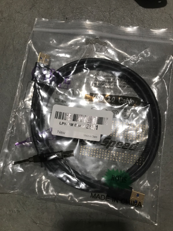 Photo 1 of Jelly Tang USB 3.0 Male to Male Cable 3Ft,USB to USB Cable with Gold-Plated Connector for Hard Drive Enclosures, DVD Player, Laptop Cooler (3Ft/1M)