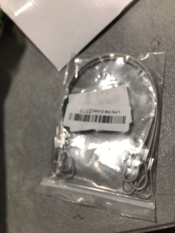 Photo 1 of Stainless Steel Cable with Loops, Vinyl Coated Wire Rope Lanyard Lock Security Chains for Outdoor Gates, Stage Lighting, Luggage Lock Wire Rope with Loops 2mm Thickness 12inch Length - 5 Packs