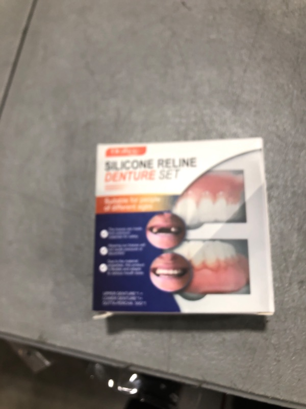 Photo 1 of Silicone Reline Denture Set, Denture Silicone Reline Kit for Dentures, Soft Denture Reline Kit for Men and Women, Unisex Denture Reline Kit is Suitable for securing Upper and Lower dentures (1Pcs)