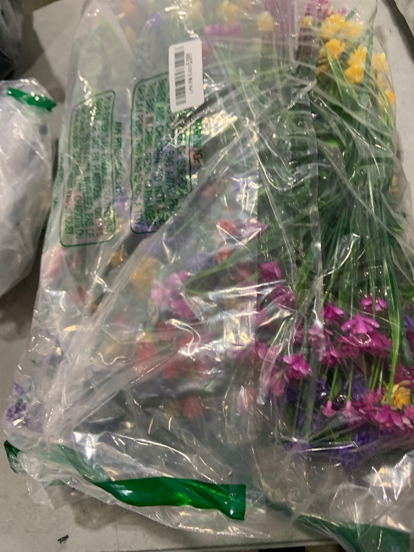 Photo 1 of Yastouay 27 Bundles Artificial Flowers for Outdoors Decoration, Outdoor Artificial Flowers UV Resistant Fake Flowers Greenery Shrubs Plants for Front Porch Window Box Hanging Garden Home