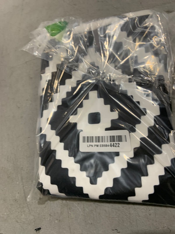 Photo 1 of Adabana Set of 4 Outdoor Waterproof Pillow Covers 18x18 Inch Black and White Modern Geometric Decorative Throw Pillows Cover for Patio Furniture Garden Porch