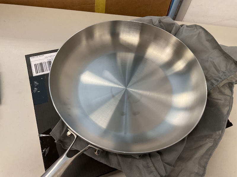 Photo 1 of LOLYKITCH 12 Inch Tri-Ply Stainless Steel Frying Pan,Skillet,Induction Cooking Pan,Dishwasher and Oven Safe,Heavy Duty and Detachable Handle.