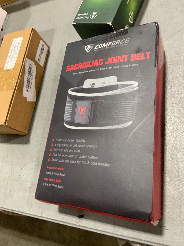 Photo 1 of COMFORCE Sacroiliac Hip Belt, Dual Adjustable Compression with Ice Pack, Relief for Lower Back, Sciatica, Pelvis Stabilization, Postpartum Recovery & Lumbar Support - L(fits waist circumference: 38-46 inches)