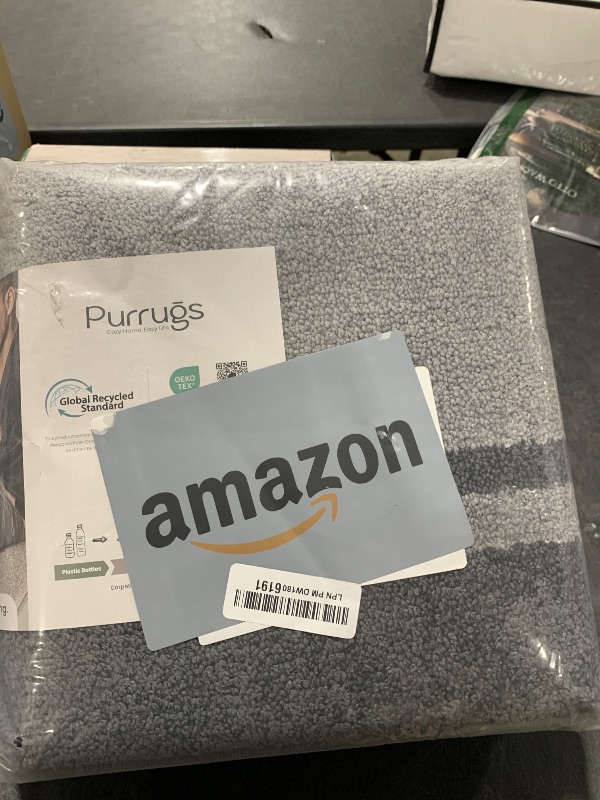 Photo 1 of PURRUGS Dirt Trapper Door Mat 24" x 70", Non-Slip/Skid Machine Washable Entryway Rug, Shoes Scraper, Area Rug, Super Absorbent Welcome Mat for Muddy Wet Shoes and Paws, Light Grey & Dark Grey