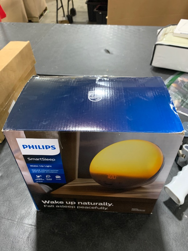 Photo 1 of Philips SmartSleep Wake-up Light, Colored Sunrise and Sunset Simulation, 5 Natural Sounds, FM Radio & Reading Lamp, Tap Snooze, HF3520/60