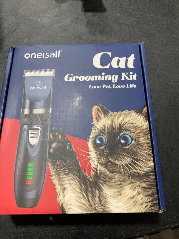 Photo 1 of oneisall Quiet Cat Clippers for Matted & Long Hair, 2-Speed Cordless Pet Shaver Grooming Kit for Cats, Small Dogs & Animals (Black)