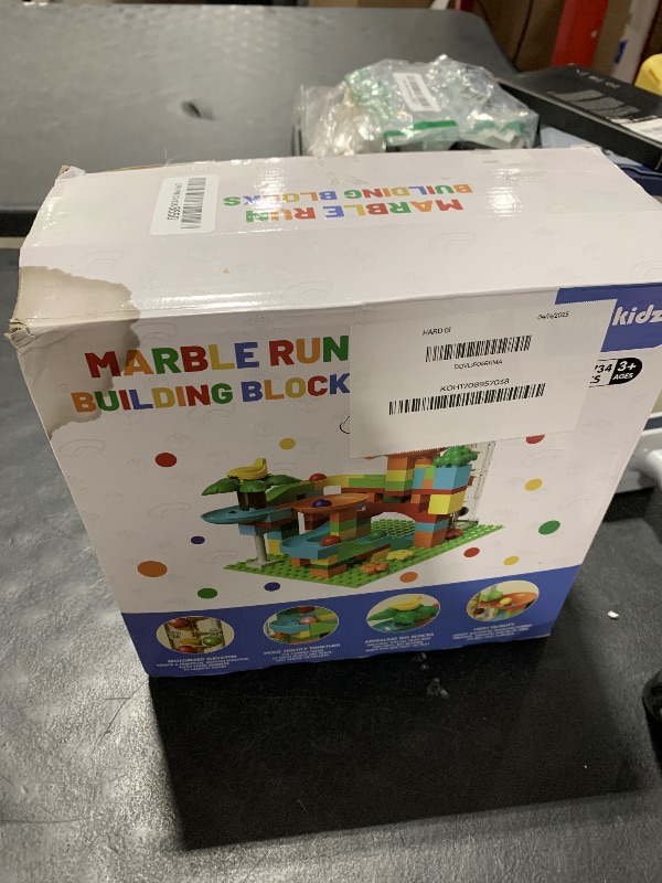 Photo 2 of Marble Run Toy Motorized Elevator Marble Maze Kit with Perpetual Motion Machine, Building Block Educational Construction Game Playset STEM Learning Hand Eye Coordination Training Unlimited DIY
