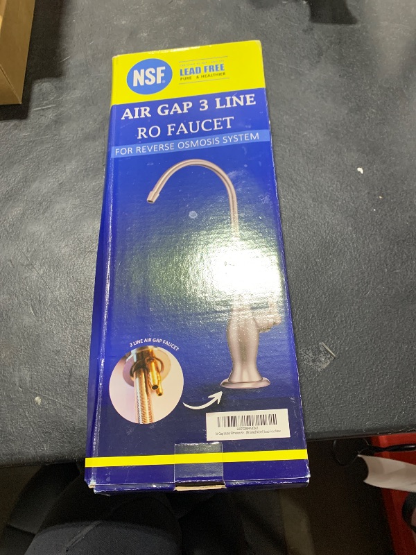 Photo 1 of Air Gap 3 Line Lead-Free RO Faucet Drinking Water Filtration Reverse Osmosis Faucet (Brushed Nickel) NSF Certified