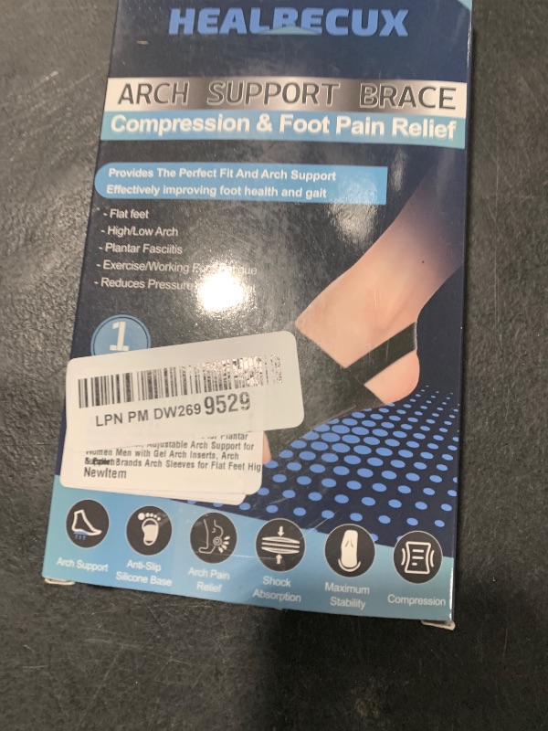 Photo 1 of Healrecux Arch Support Braces for Plantar Fasciitis Relief, Adjustable Arch Support for Women Men with Gel Arch Inserts, Arch Support Brands Arch Sleeves for Flat Feet High & Fallen