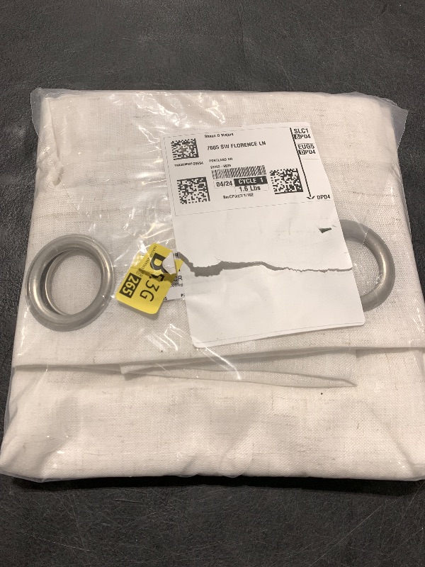 Photo 1 of H.VERSAILTEX Elegant Natural Linen Semi Sheer Blended Energy Efficient Light Filtering Linen Textured Curtains/Nickel Grommet Window Treatments Panels/Drapes (Set of 2, Heathered White, 52" x 45")