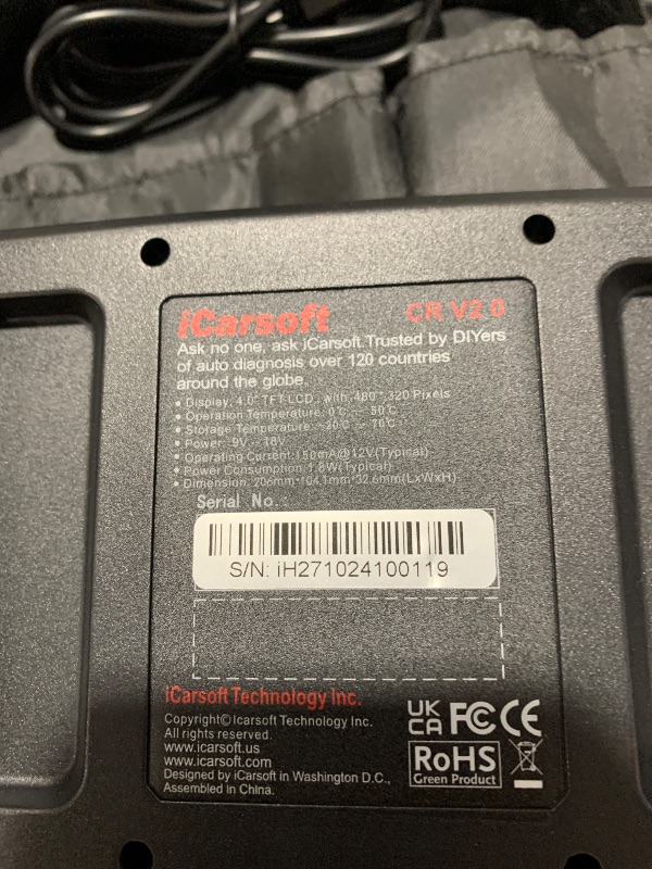 Photo 1 of iCarsoft CR V2.0 Diagnostic Scan Tool for Multi-Brand Vehicles (10-19 Vehicle Choices) +Oil Reset +EPB+BMS+DPF+SAS+ETC+BLD+IN|J