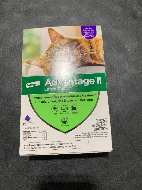 Photo 1 of Advantage II Large Cat Vet-Recommended Flea Treatment & Prevention | Cats Over 9 lbs. | 6-Month Supply