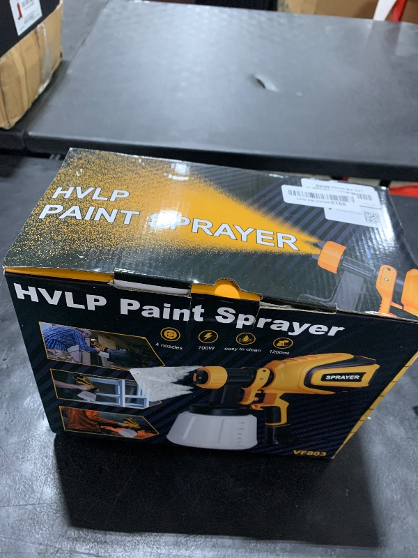 Photo 1 of VONFORN Paint Sprayer, 700W HVLP Spray Gun with Cleaning & Blowing Joints, 4 Nozzles and 3 Patterns, Easy to Clean, for Furniture, Cabinets, Fence, Walls, Door, Garden Chairs etc. VF803