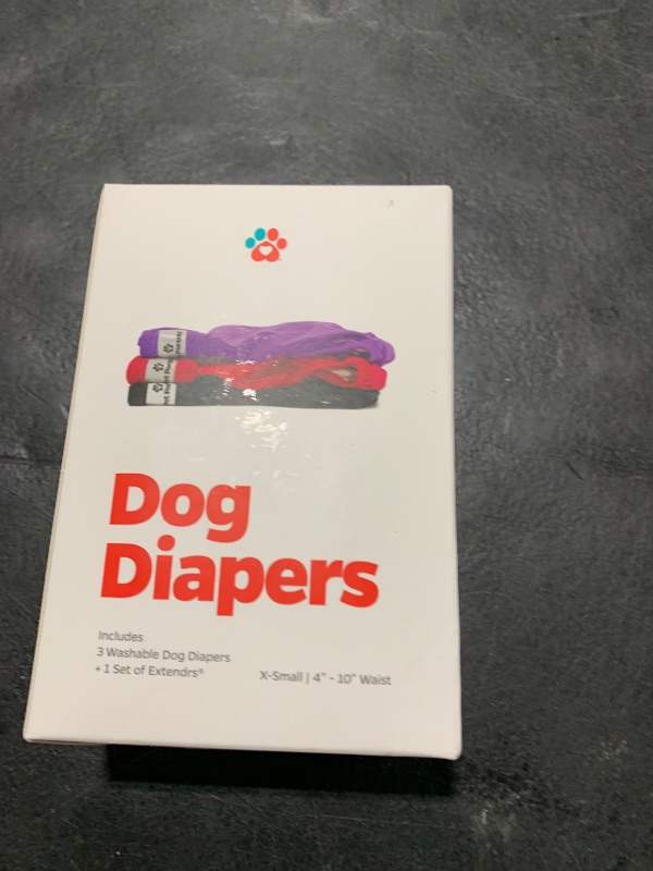 Photo 1 of Pet Parents® Washable Dog Diapers (3pack) + Extendrs® of Durable Doggie Diapers, Premium Dog Diapers Female (X-Small, Princess)